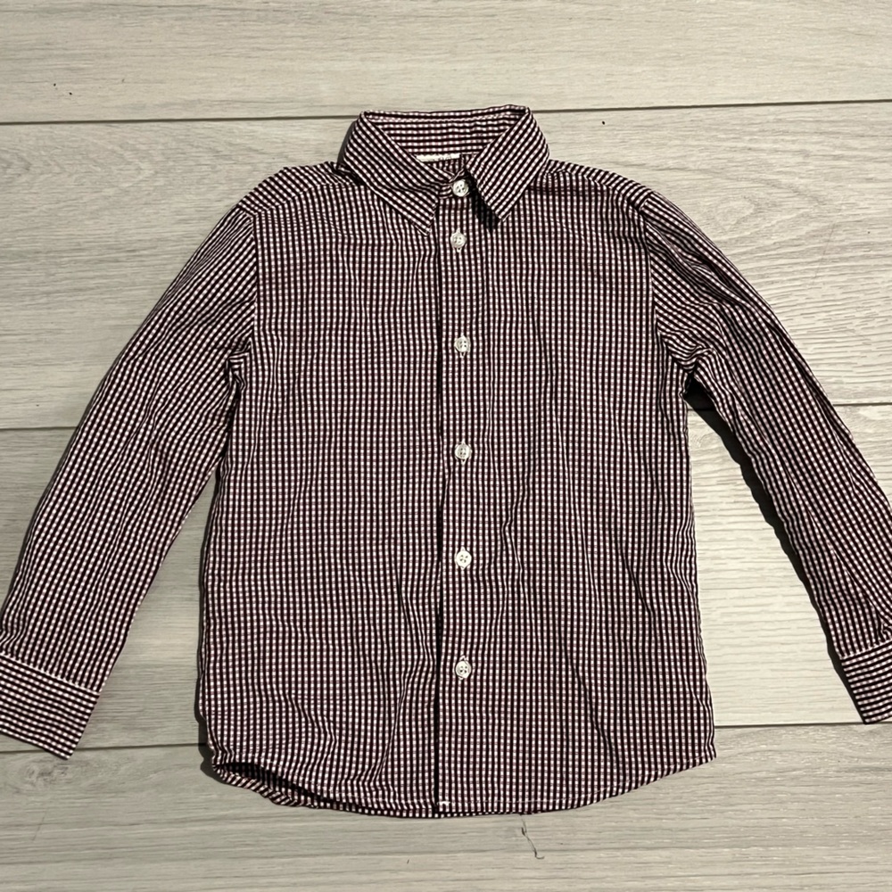 Plaid Button Down 5T long sleeve shirt